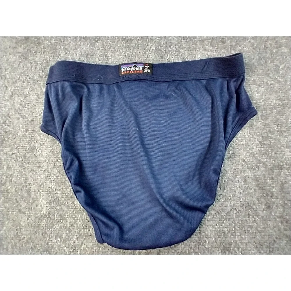 Patagonia Capilene Briefs Mens Medium Navy Blue Made in USA Polyester Base layer